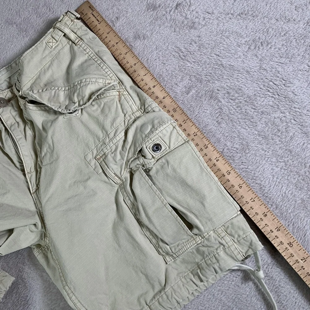 Polo Ralph Lauren Cargo Shorts‎ Mens 30 Beige Relaxed Fit Drawstring Drill Khaki